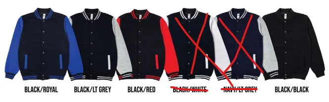 ACCESS MEN'S VARSITY JACKET (BLACK/BLACK)