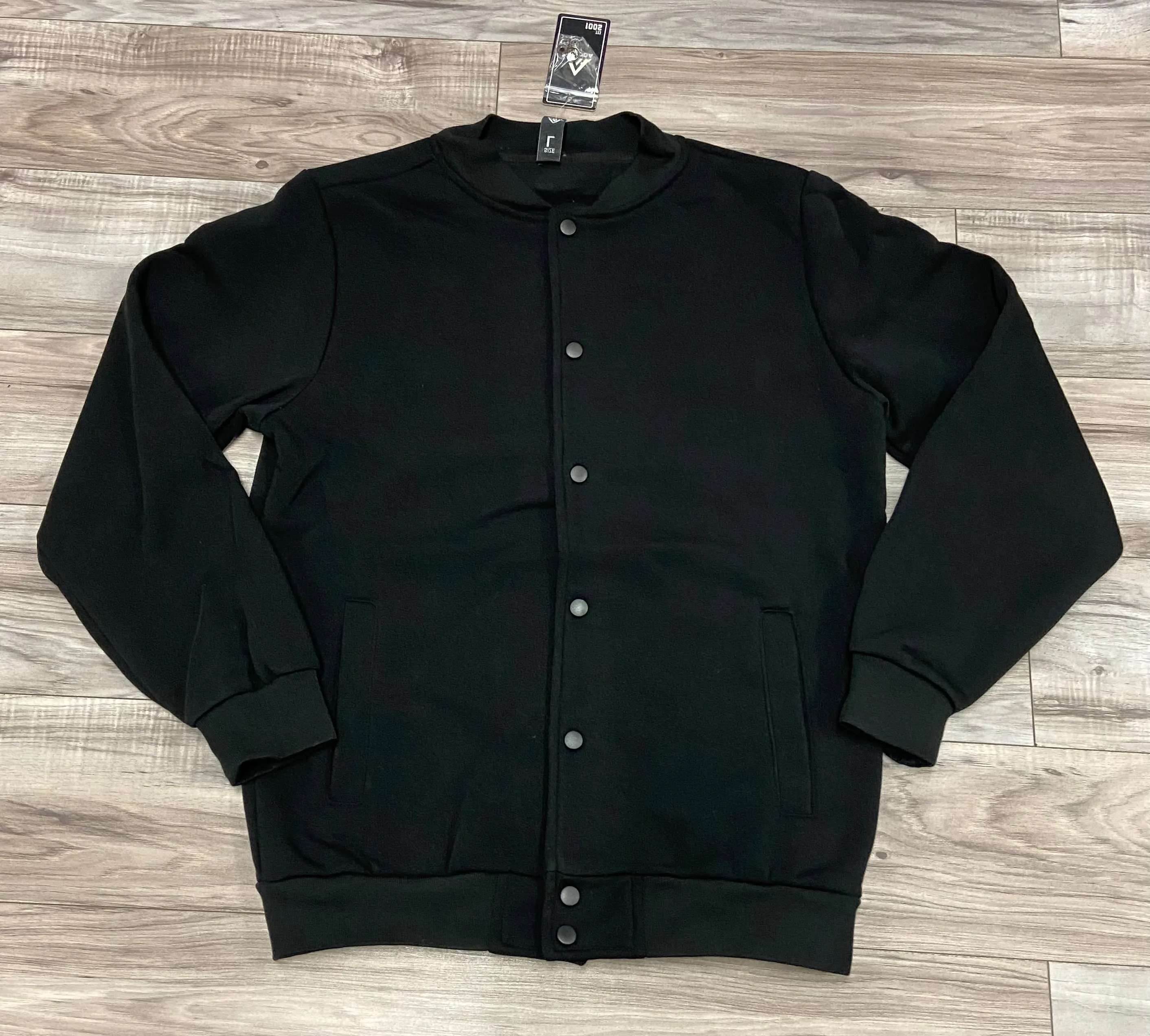 ACCESS MEN'S VARSITY JACKET (BLACK/BLACK)
