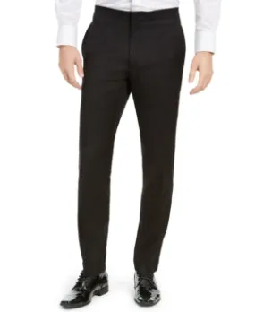 Alfani Men's Slim-Fit Stretch Black Tuxedo Pants 33 x 32 Black