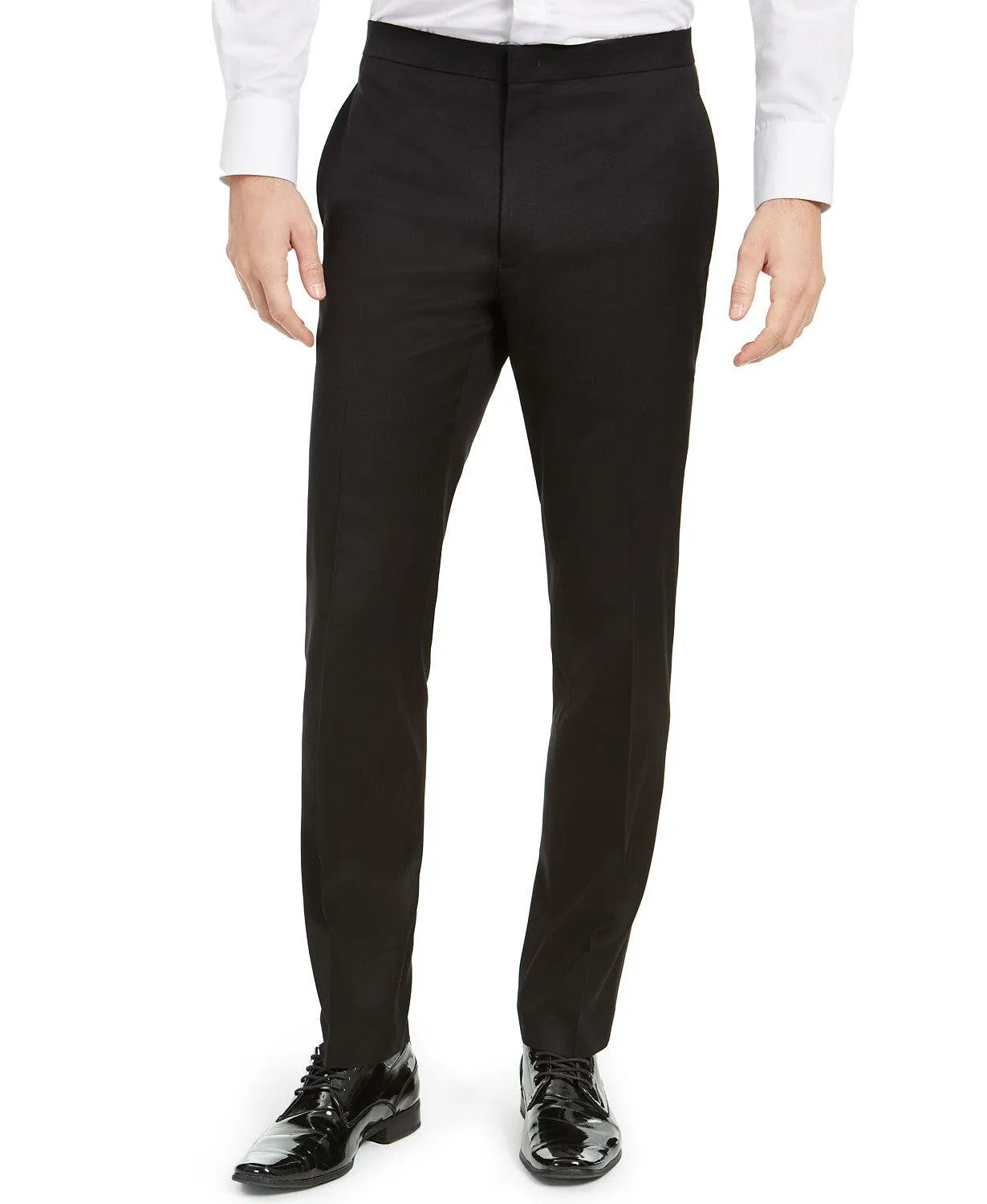 Alfani Men's Slim-Fit Stretch Black Tuxedo Pants 33 x 32 Black