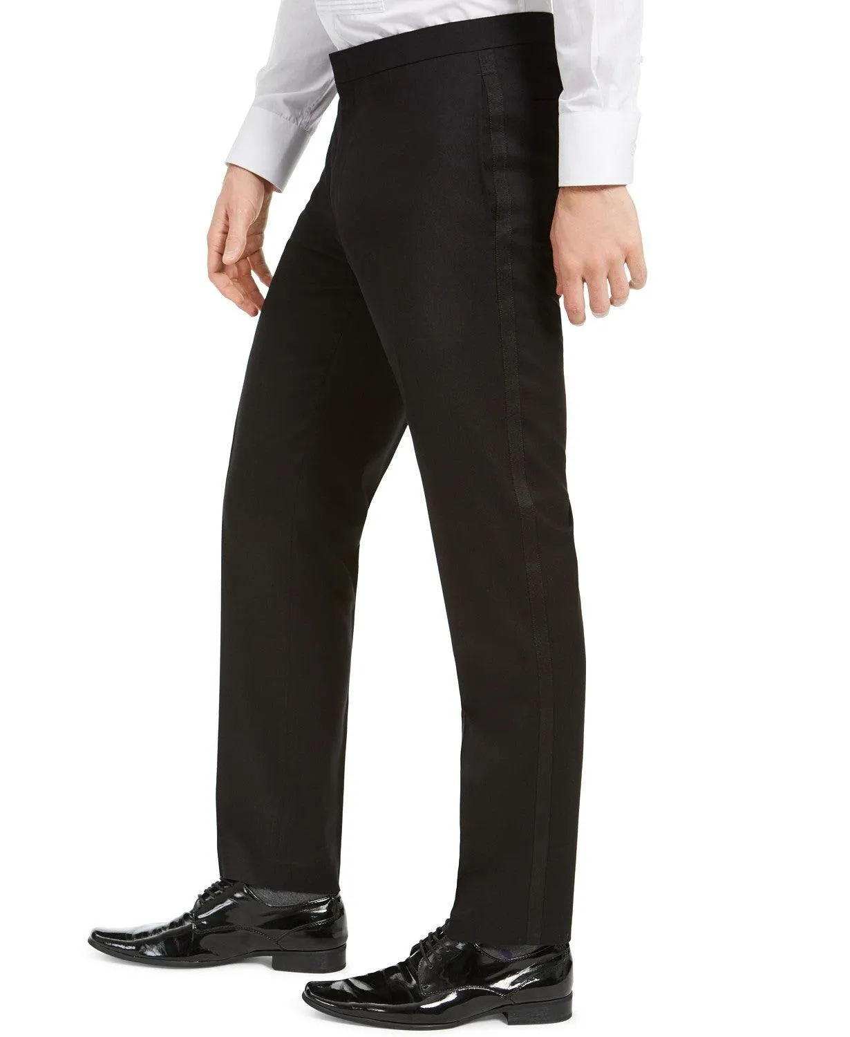 Alfani Men's Slim-Fit Stretch Black Tuxedo Pants 33 x 32 Black
