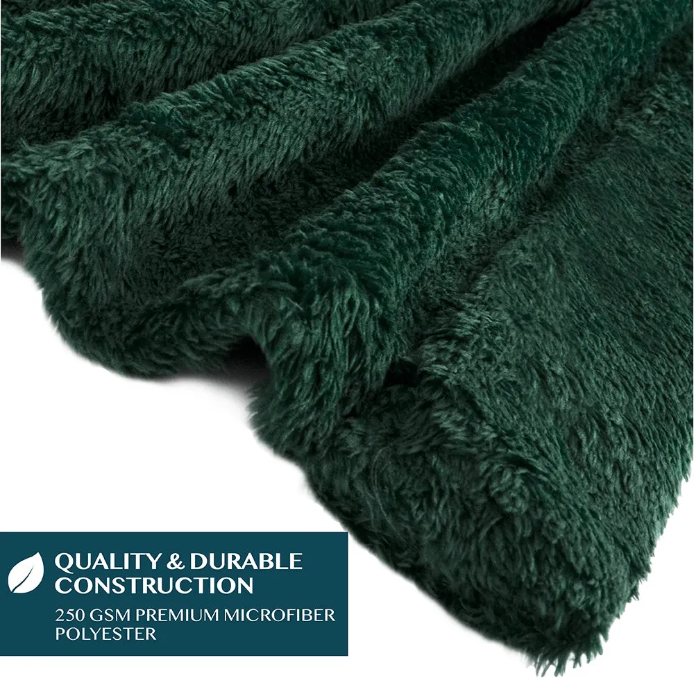 Angel Wrap Hoodie Sherpa Fluffy Poncho Blanket