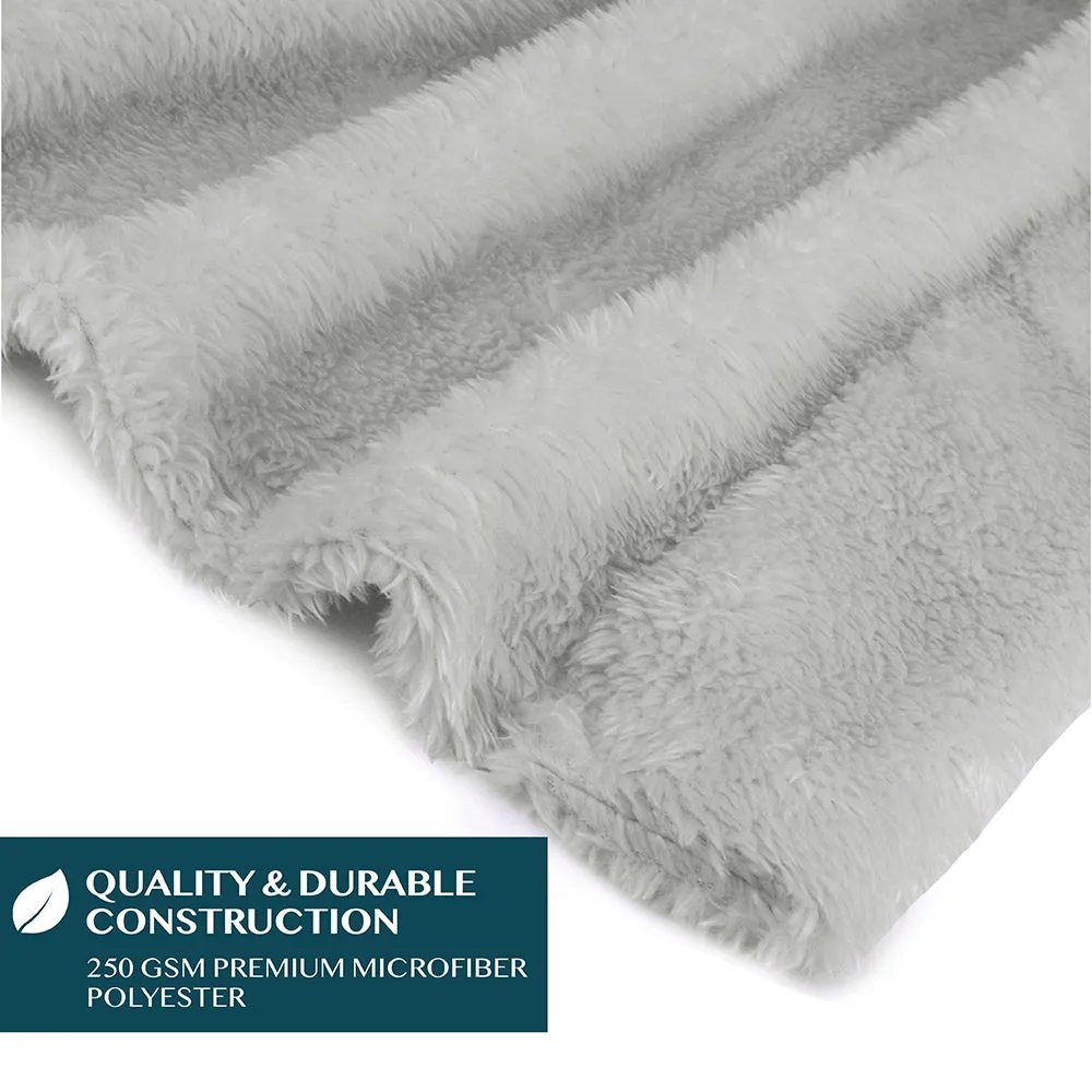 Angel Wrap Hoodie Sherpa Fluffy Poncho Blanket