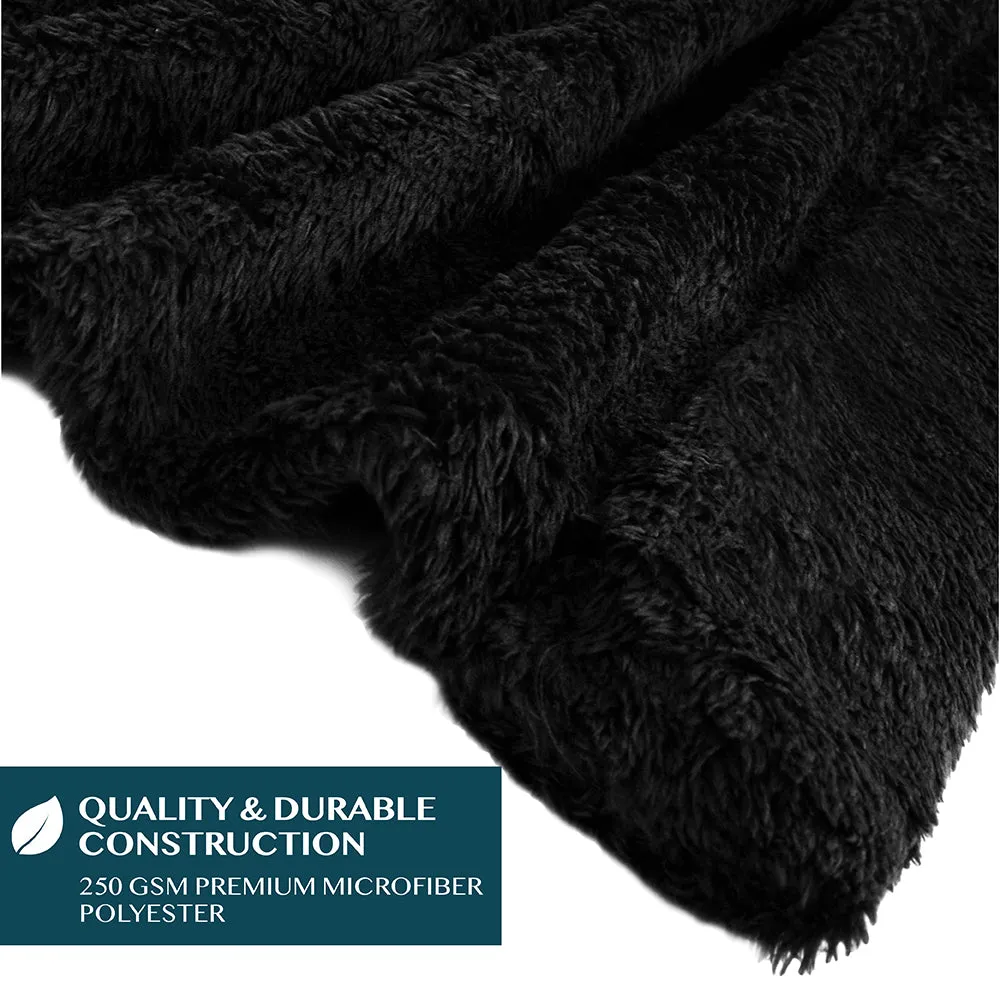 Angel Wrap Hoodie Sherpa Fluffy Poncho Blanket