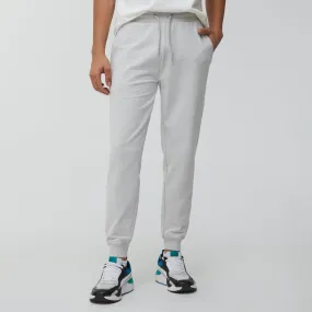 Ascent French Terry Cotton Blend Joggers Chrome White