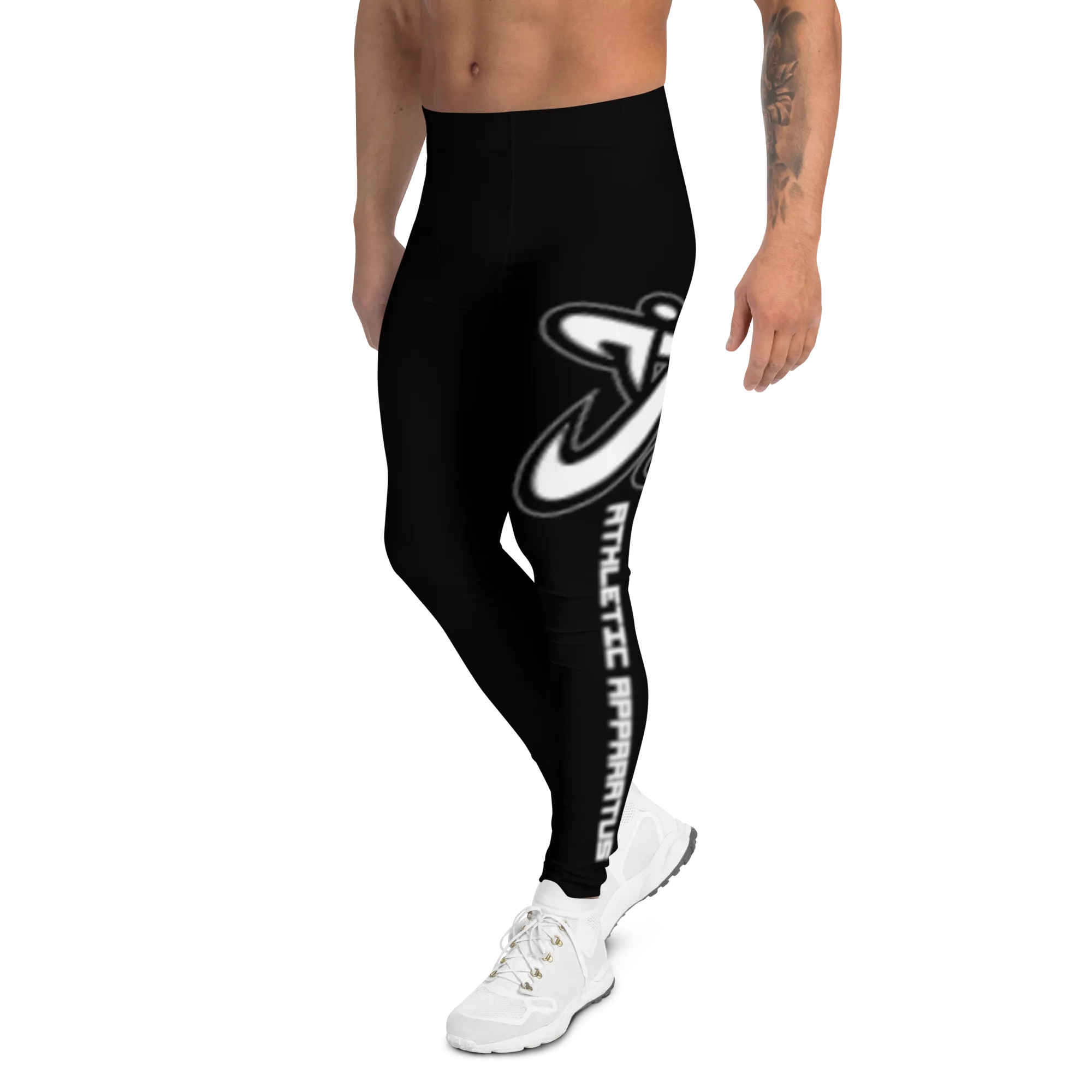Athletic Apparatus Black White logo V2 Men's Leggings
