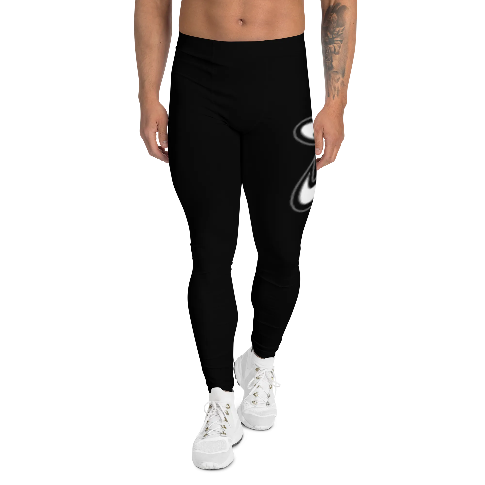 Athletic Apparatus Black White logo V2 Men's Leggings