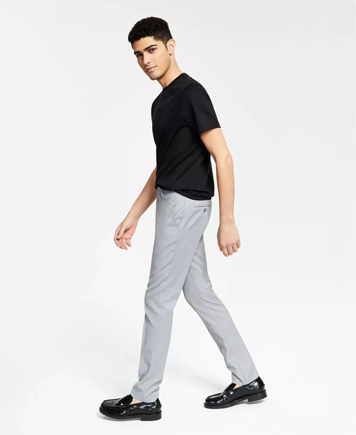 Bar Iii Mens Slim fit Dress Pants 38 / 30 Light Grey