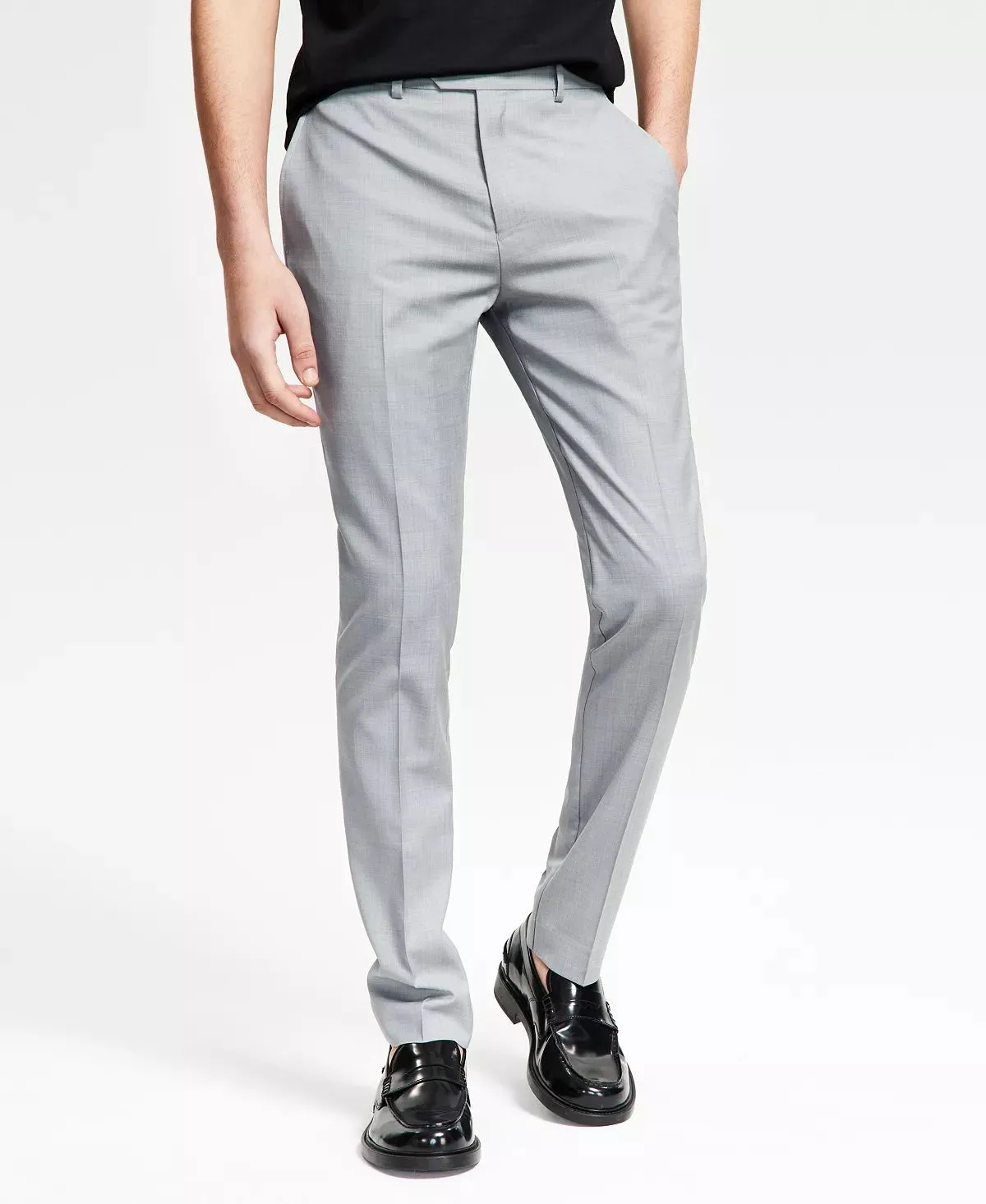 Bar Iii Mens Slim fit Dress Pants 38 / 30 Light Grey