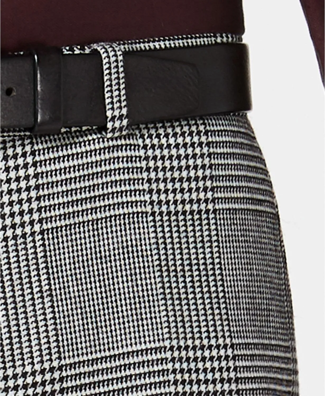 Bar Iii Men's Slim Fit Plaid Suit Dress Pants Black White 32 x 34