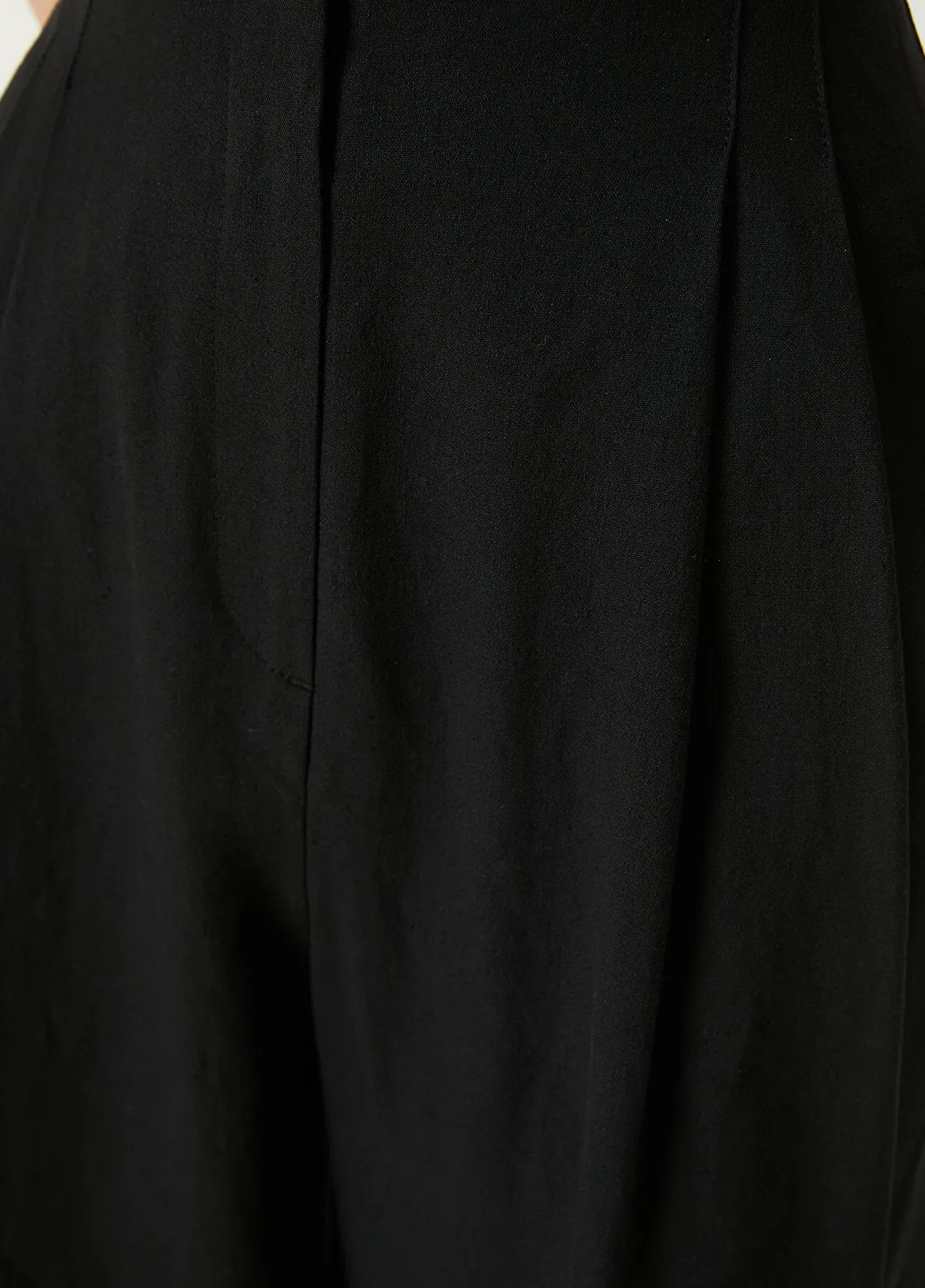 Beymen Club Wide Leg Linen Trousers Black
