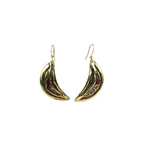 Brass and Copper Slice Earrings Brass Images