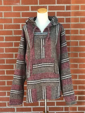 Brown and Pink Striped Hoodie