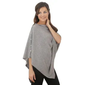 Cashmere Poncho Gray