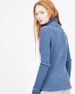Cashmere Ribbed Turtle Neck