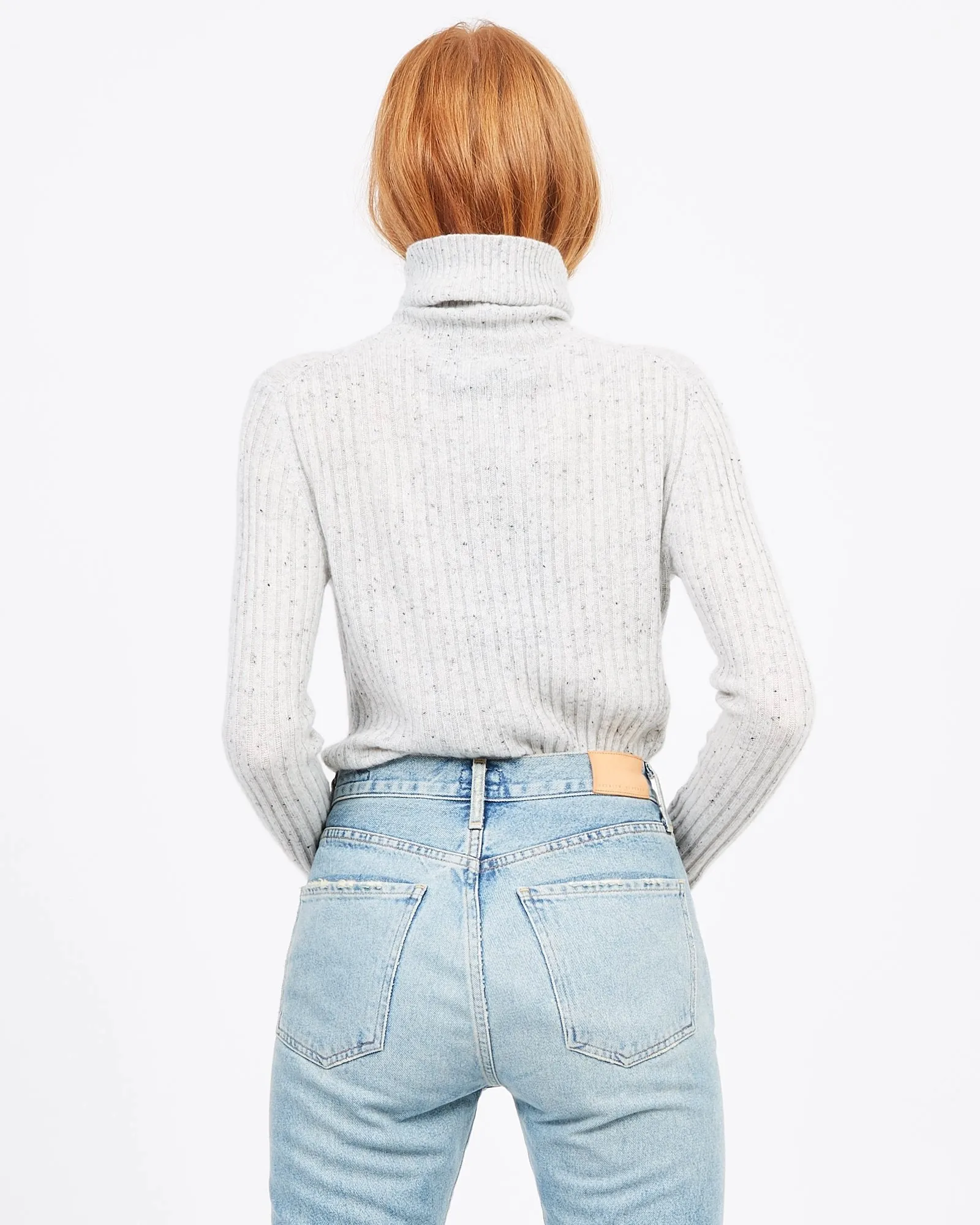 Cashmere Ribbed Turtle Neck