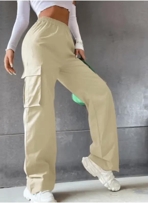 Chic Baggy Joggers for Women | High Waist Casual Cargo Pants