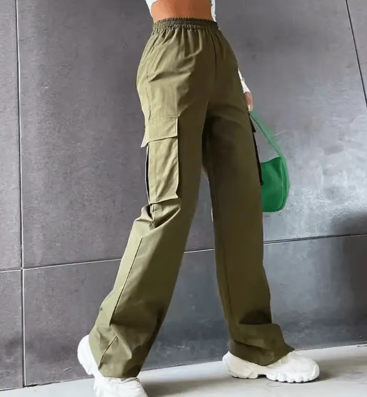 Chic Baggy Joggers for Women | High Waist Casual Cargo Pants