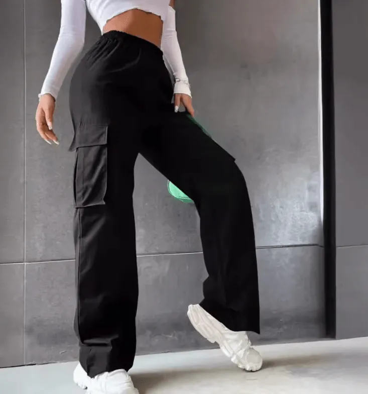 Chic Baggy Joggers for Women | High Waist Casual Cargo Pants