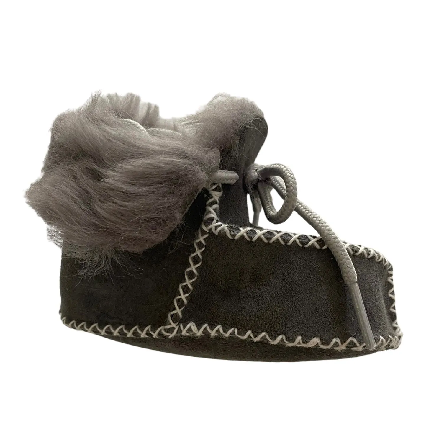 Children's Lace Up Grey Bootie