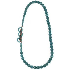 Circle Chain Necklace in Teal Faire Collection