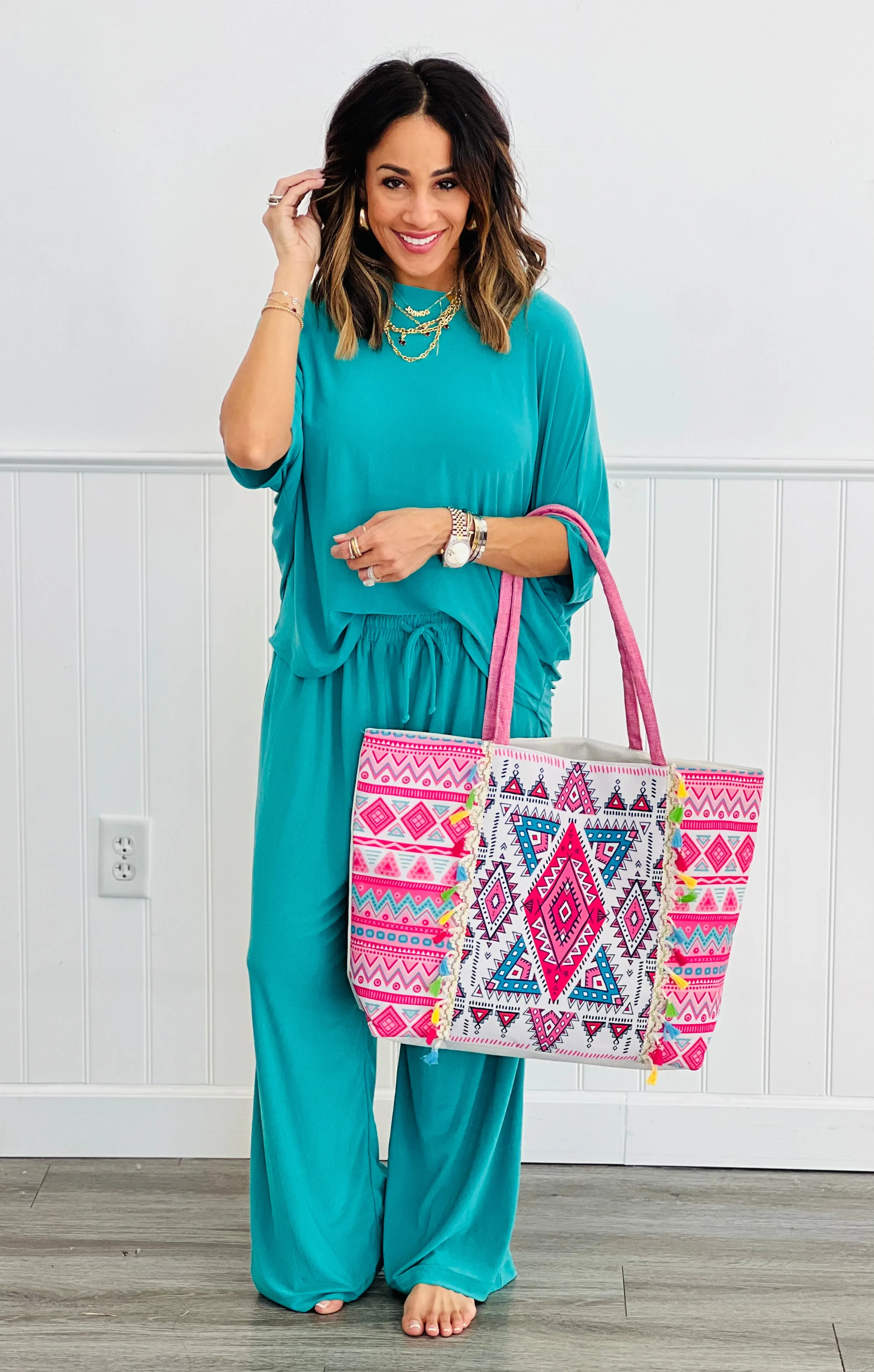Dear Scarlett Yes Please Poncho Tunic Top & Pants Set (Reg. & Plus) - 8 Colors