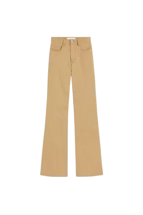 Flare Fit Trousers in Sand
