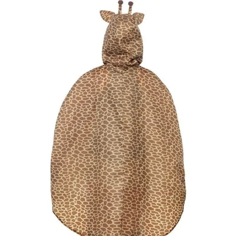 Giraffe Party Poncho Adult One Size Orange Black