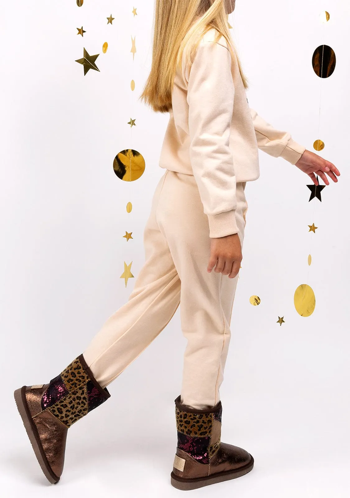 Girl's Beige Joggers