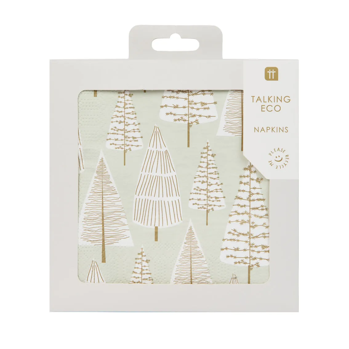 Gold Christmas Tree Paper Napkins - 20 Pack