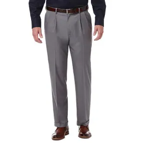 Haggar Mens Classic fit Dress Pants 34 / 29 Grey Solid