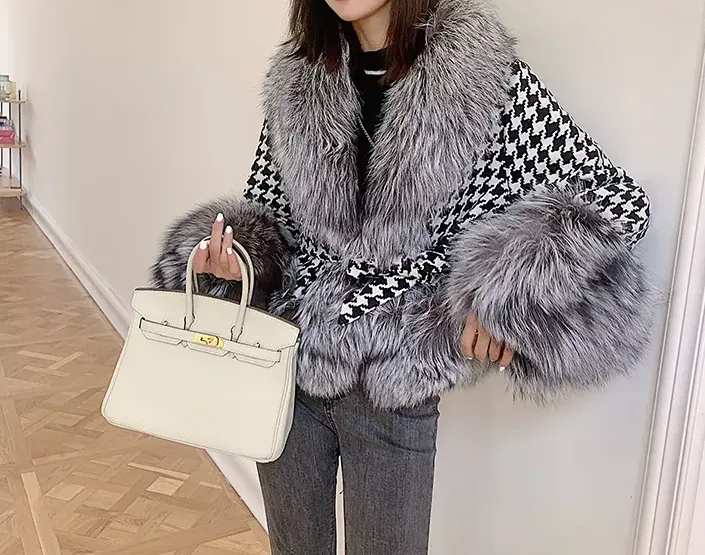 Houndstooth Poncho