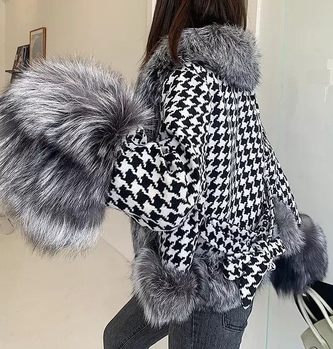 Houndstooth Poncho