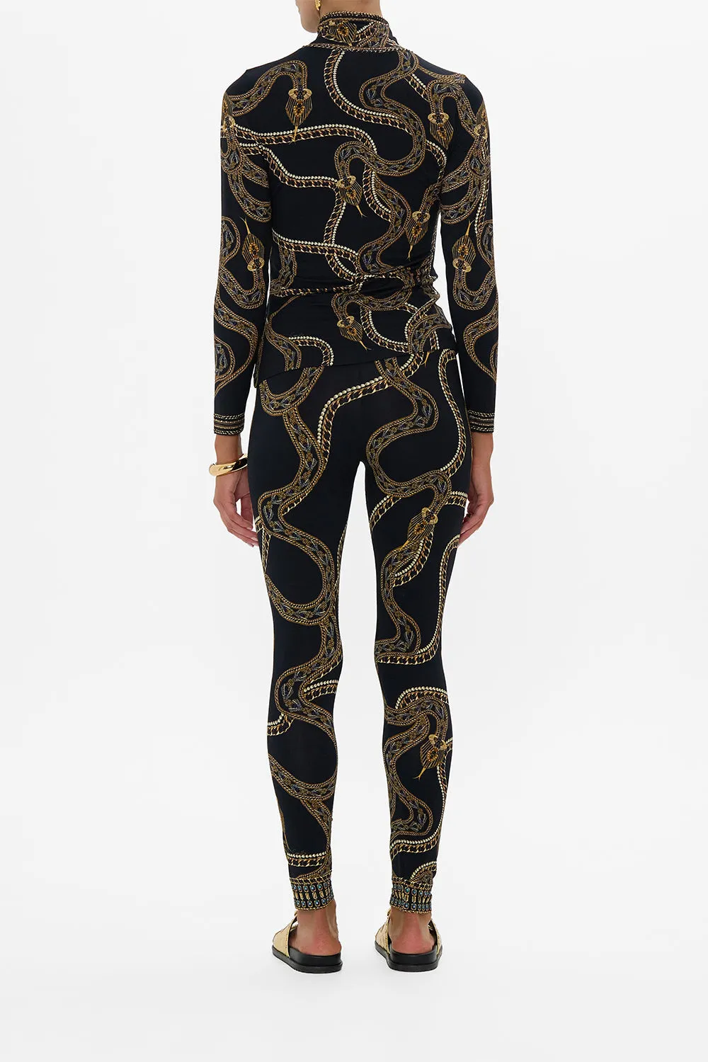 JERSEY TURTLENECK TOP