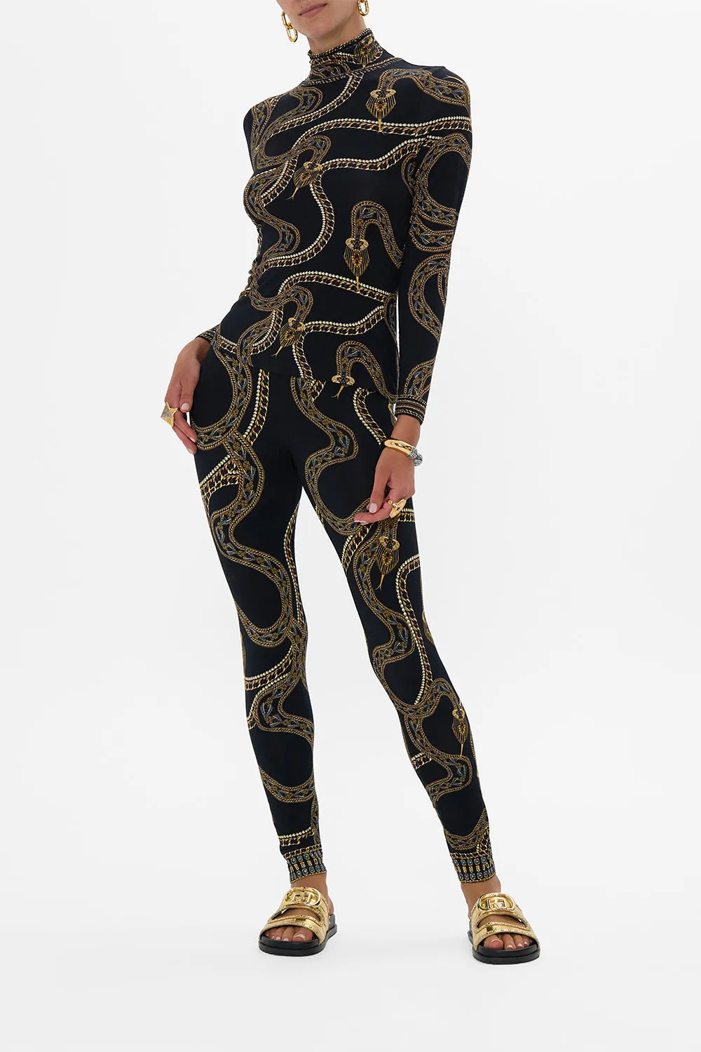 JERSEY TURTLENECK TOP