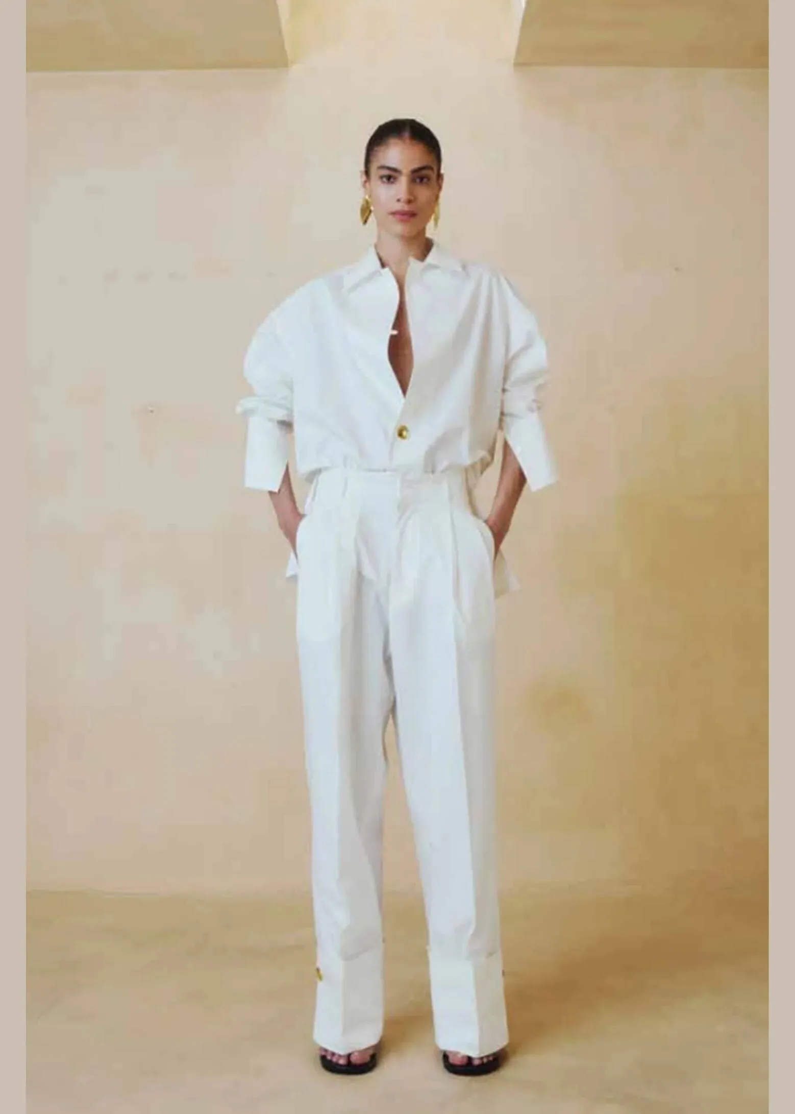 Jodie Shirt Popeline Tunic Style / White