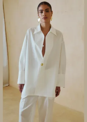 Jodie Shirt Popeline Tunic Style / White