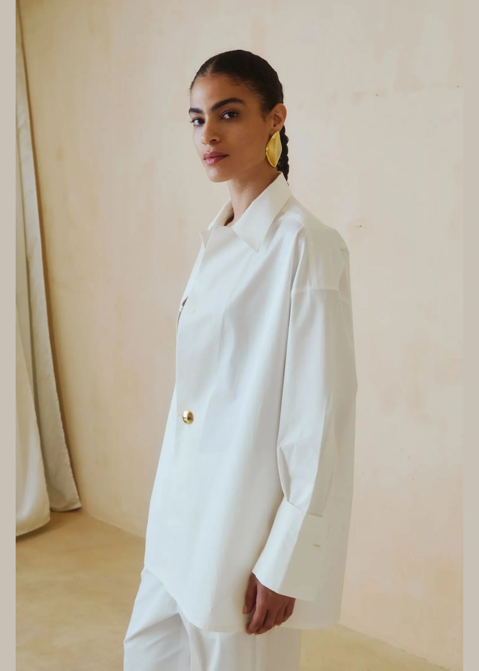 Jodie Shirt Popeline Tunic Style / White