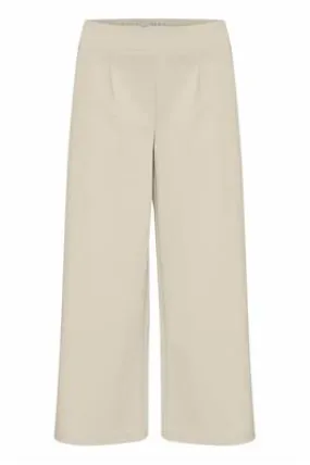 Kate Wide 3/4 Length Trouser - Doeskin