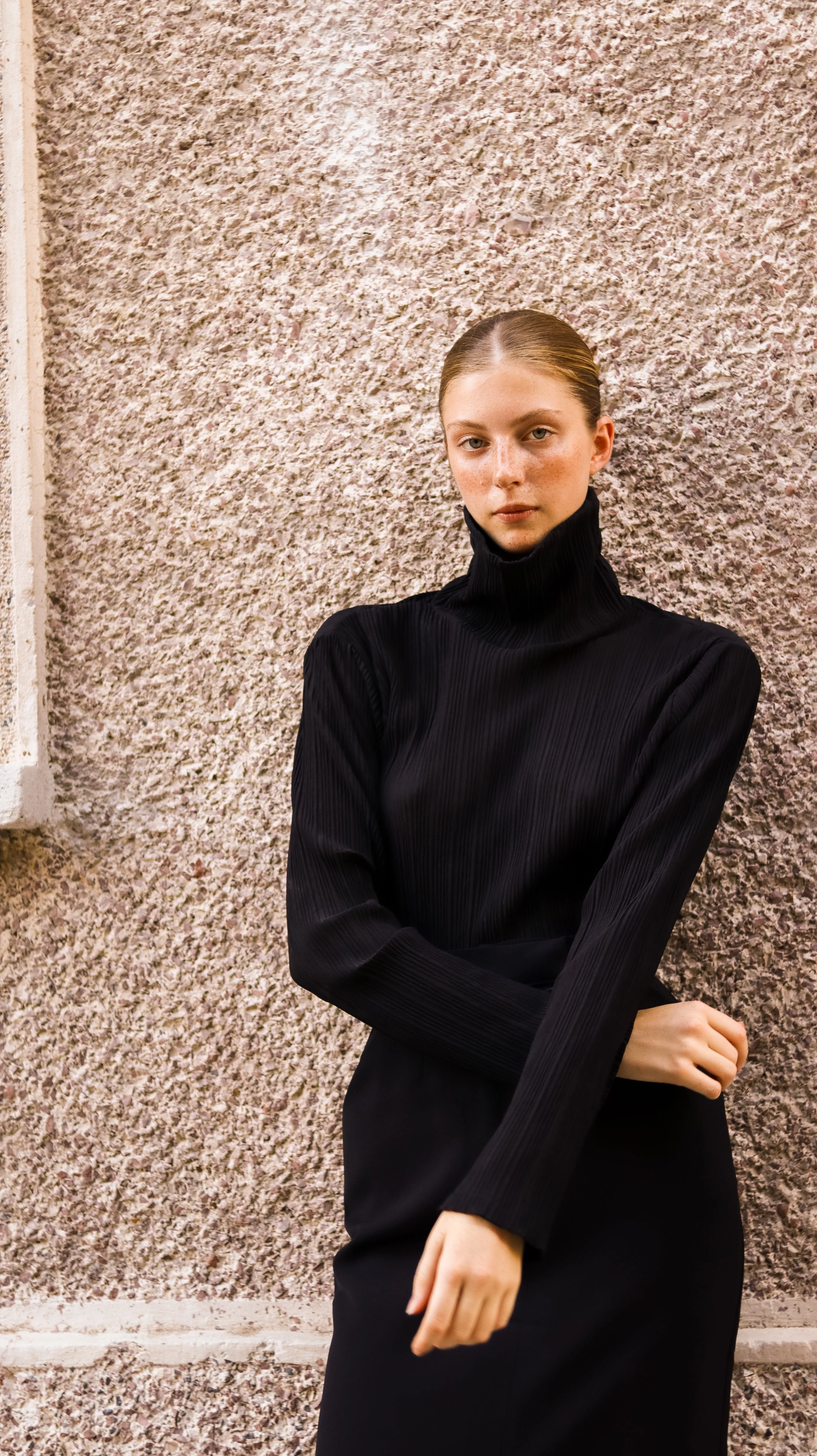 Knitted Black Turtleneck Sweater