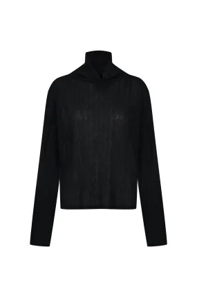 Knitted Black Turtleneck Sweater