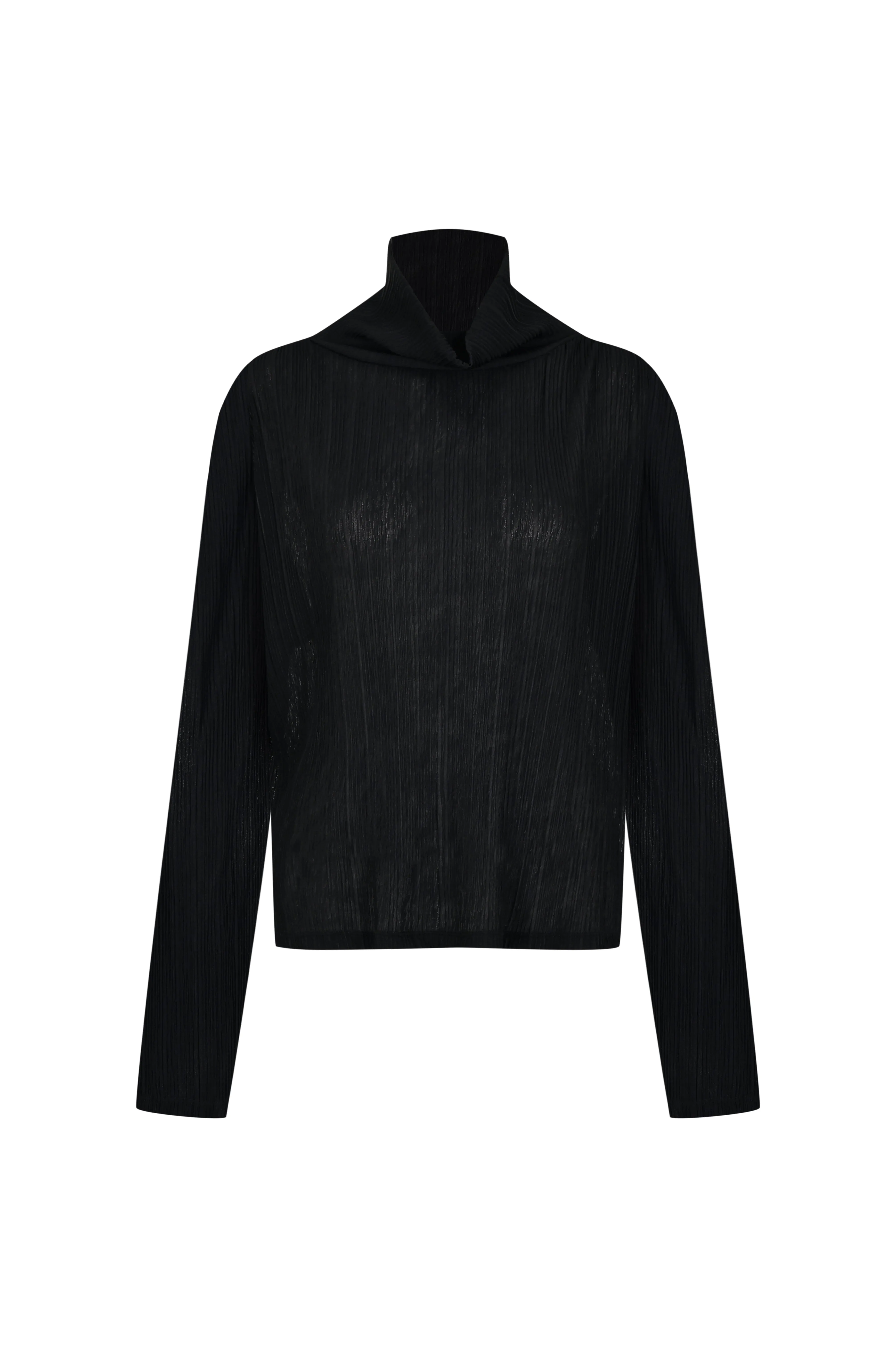 Knitted Black Turtleneck Sweater