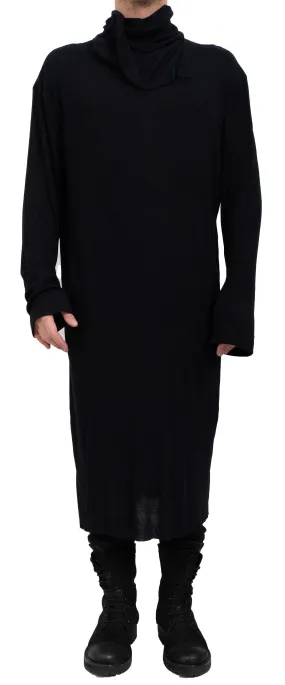 Long Wide Ribbed Turtleneck
