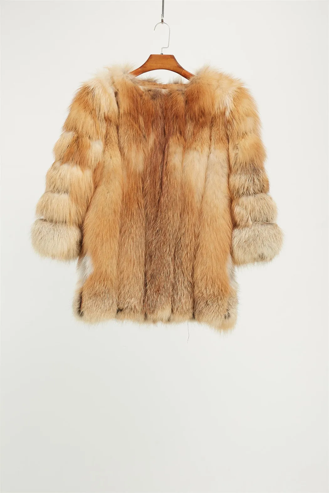 LVCOMEFF real  red fox fur coat outwear natural fur winter warm furry fluffy free shipping