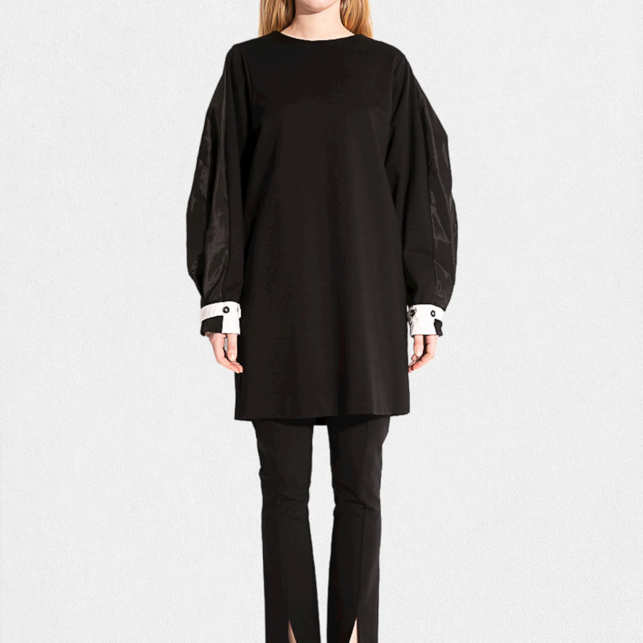 MEIMEIJ - KNIT AND TAFFETA TUNIC/DRESS