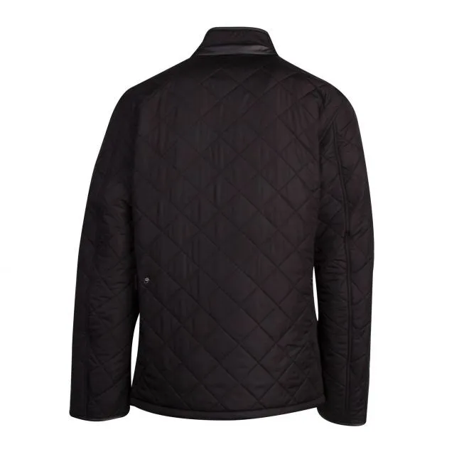 Mens Barbour Black Powell Quilted Jacket