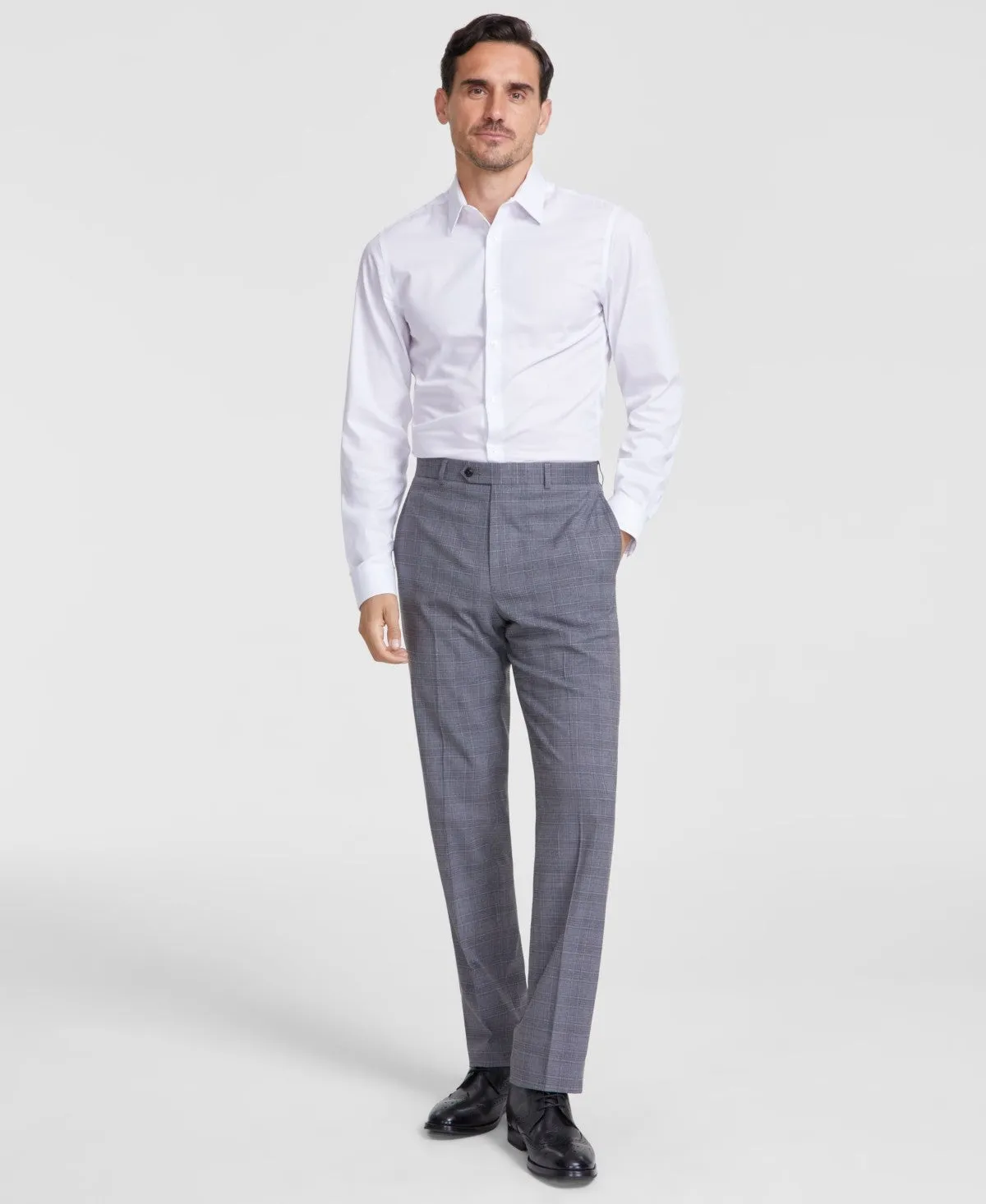 Michael Kors Mens Classic fit Dress Pants 36 / 29 Grey Plaid