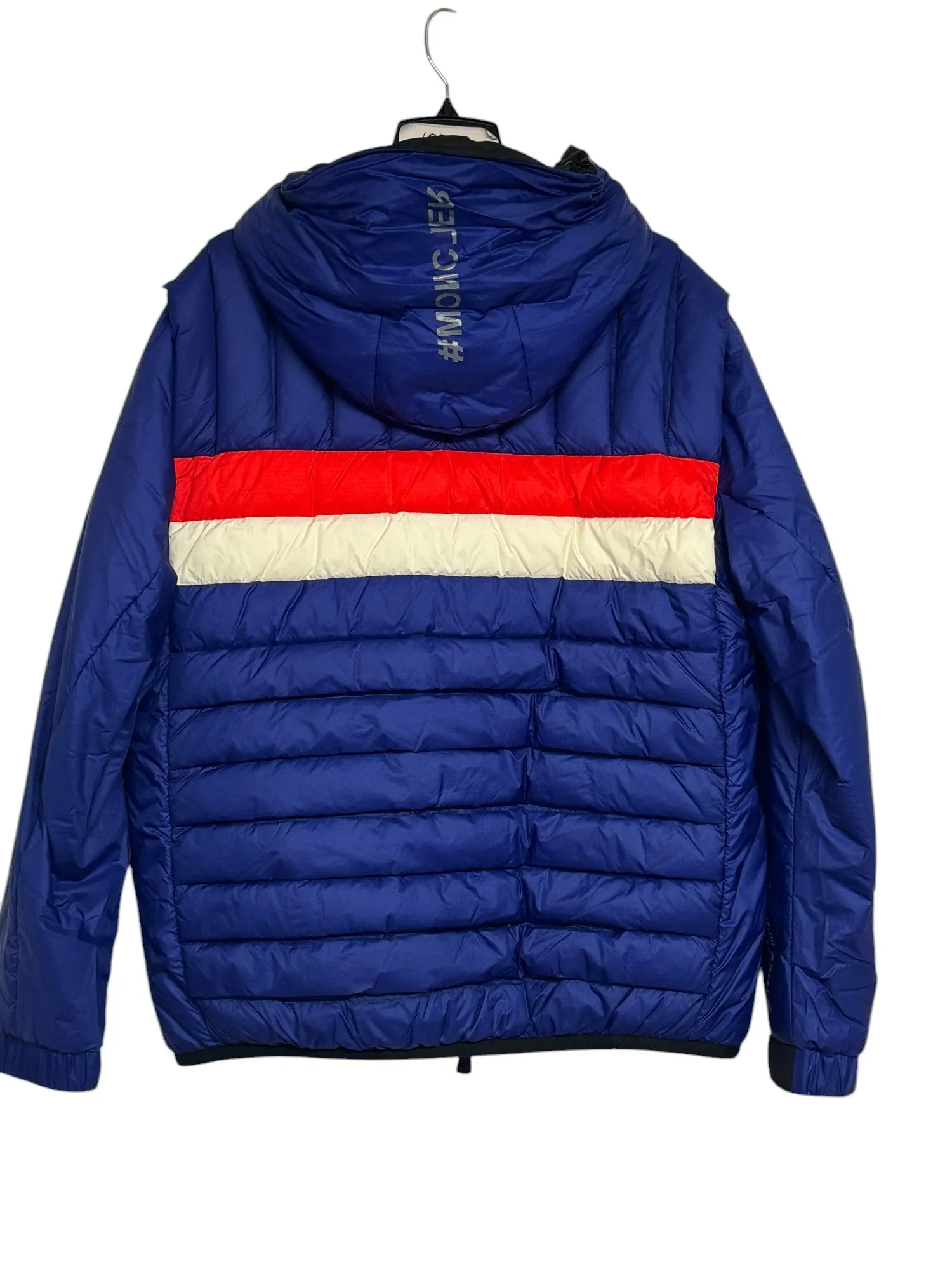 Moncler Grenoble Mens Monthey Zip-Up Puffer Jacket Coat Size 5 / XXL Blue