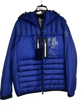 Moncler Grenoble Mens Monthey Zip-Up Puffer Jacket Coat Size 5 / XXL Blue