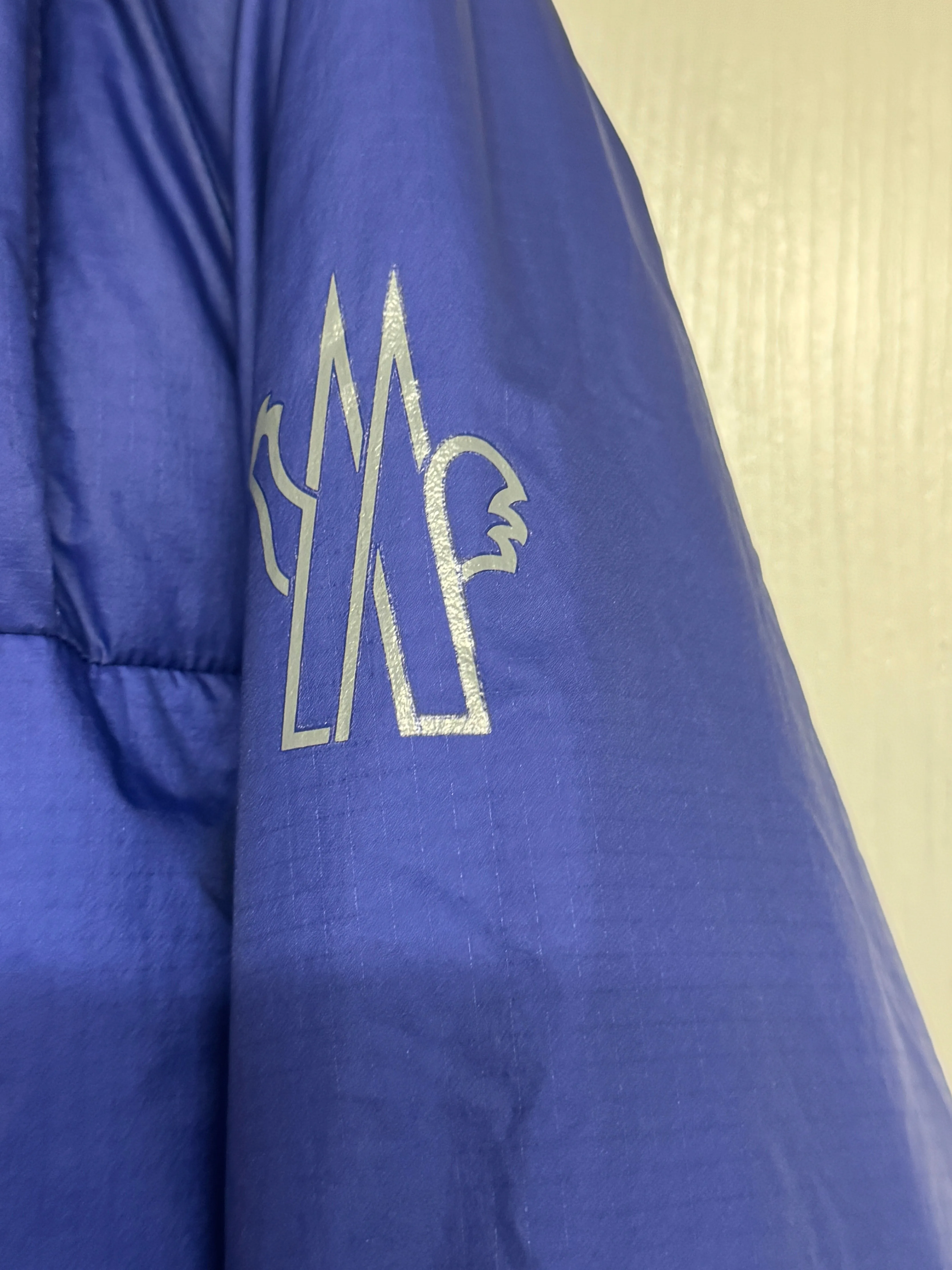 Moncler Grenoble Mens Monthey Zip-Up Puffer Jacket Coat Size 5 / XXL Blue